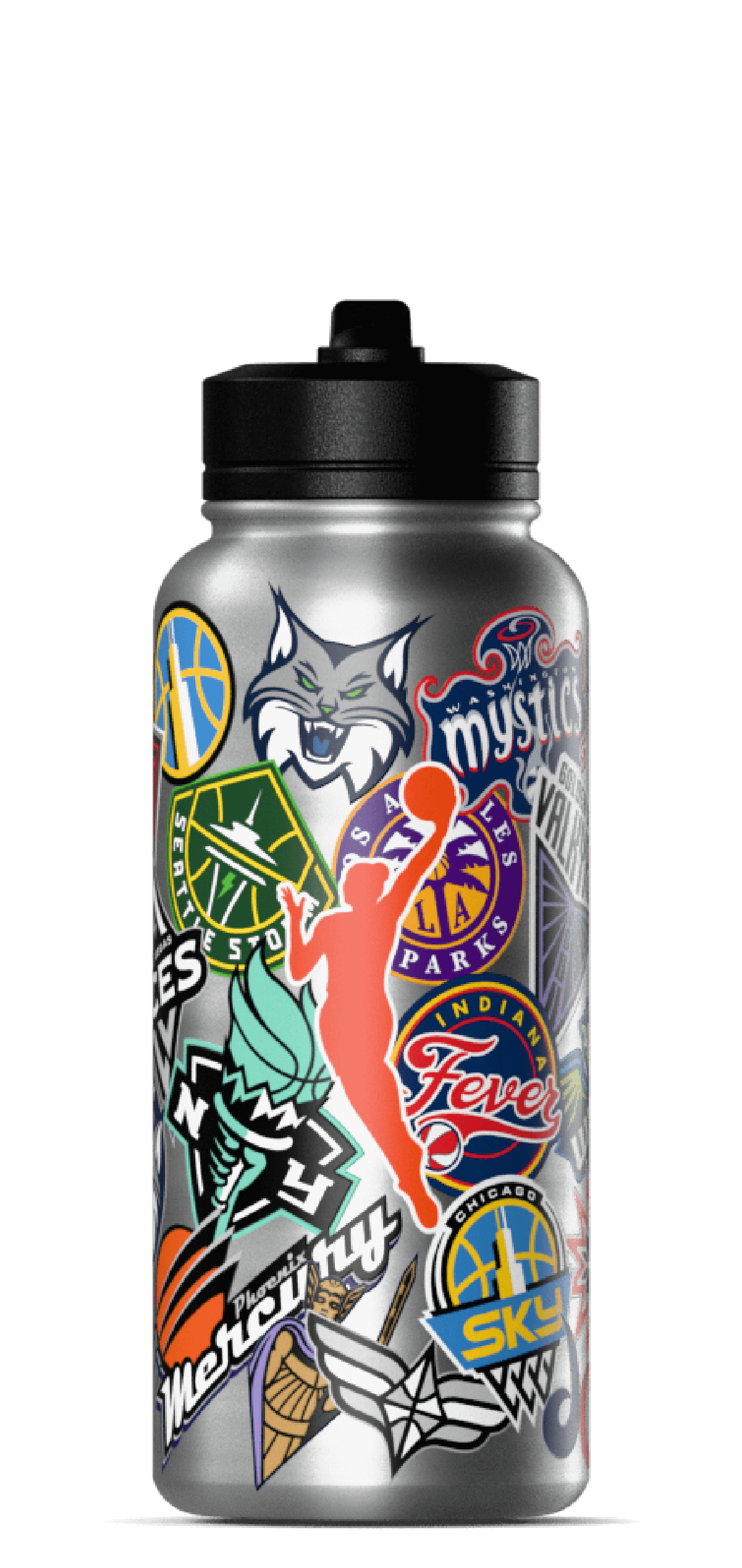 Hydrapeak WNBA 32oz All Team Sticker Print Bottle with Straw Lid